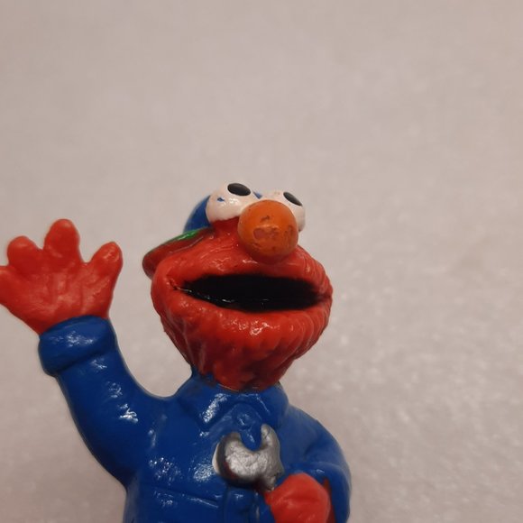 Elmo Mechanic Figure Sesame Street Applause birthday Cake Topper Wrench mini toy - Picture 5 of 7